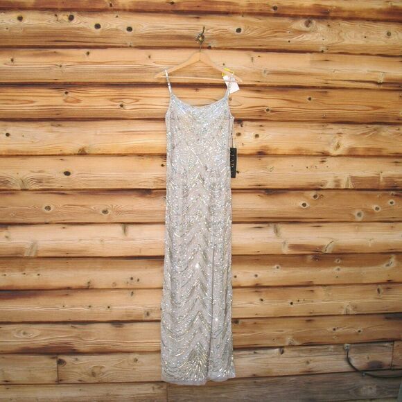 NWT Lara New York 29117 SCOOP NECK BEADED DRESS - Picture 3 of 12